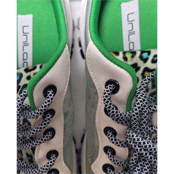 Unilady Comfortable Green And White Beautiful Laceup Shoe For Women - Picture 4 of 11